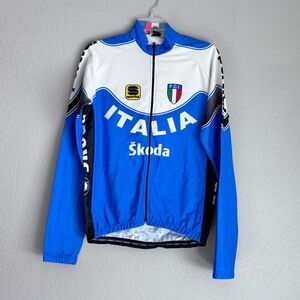 Italia Long Sleeve Long sleeves Cycling Fleece Jersey Mens L